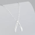 Sterling Silver Wishbone Necklace - MERGE.DAY.1.FREESTYLE