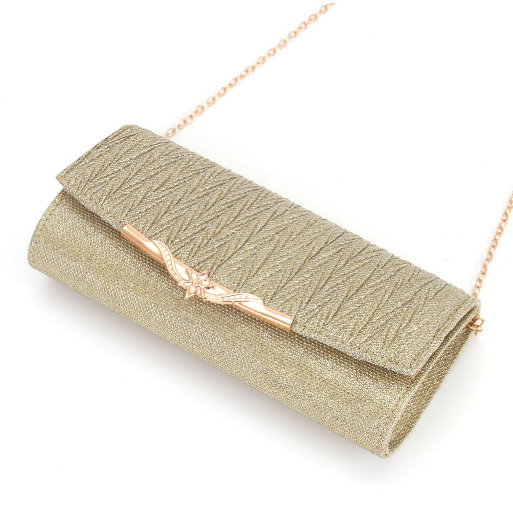 Metal veil pleated Clutch bag evening bag - MERGE.DAY.1.FREESTYLE