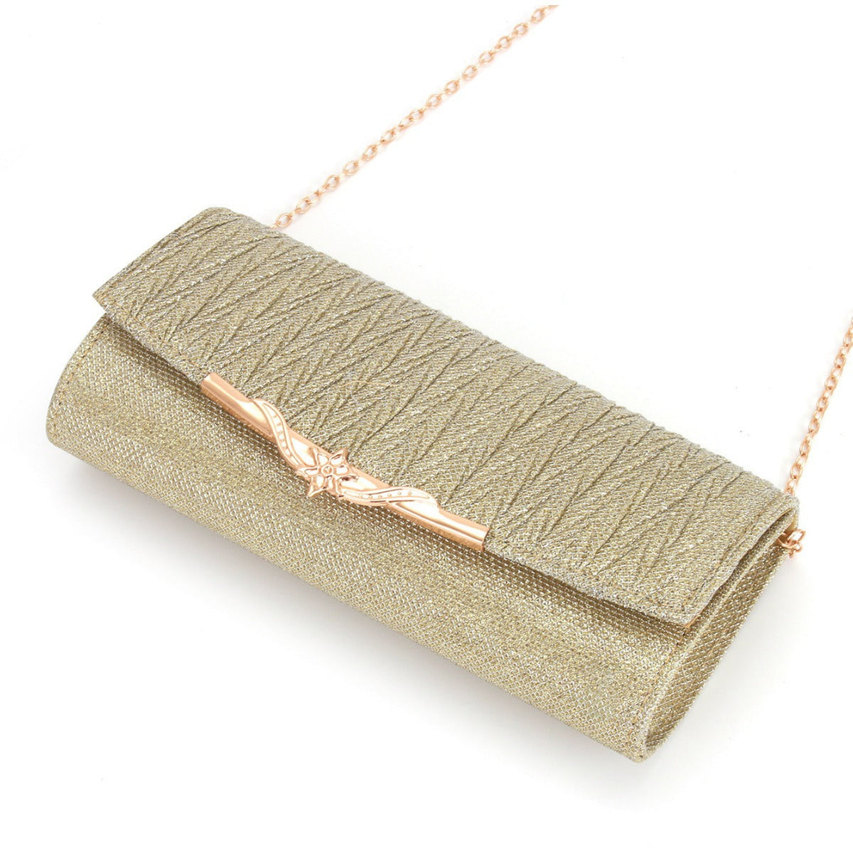 Metal veil pleated Clutch bag evening bag - MERGE.DAY.1.FREESTYLE