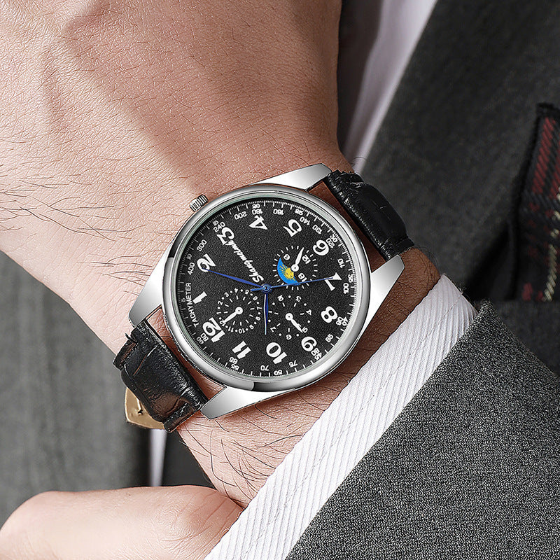 Leather strap quartz business watches - MERGE.DAY.1.FREESTYLE