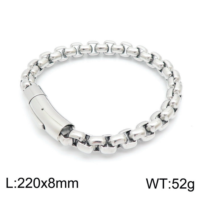 Stainless steel square pearl bracelet - MERGE.DAY.1.FREESTYLE