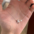 Small starfish necklace pearl necklace - MERGE.DAY.1.FREESTYLE