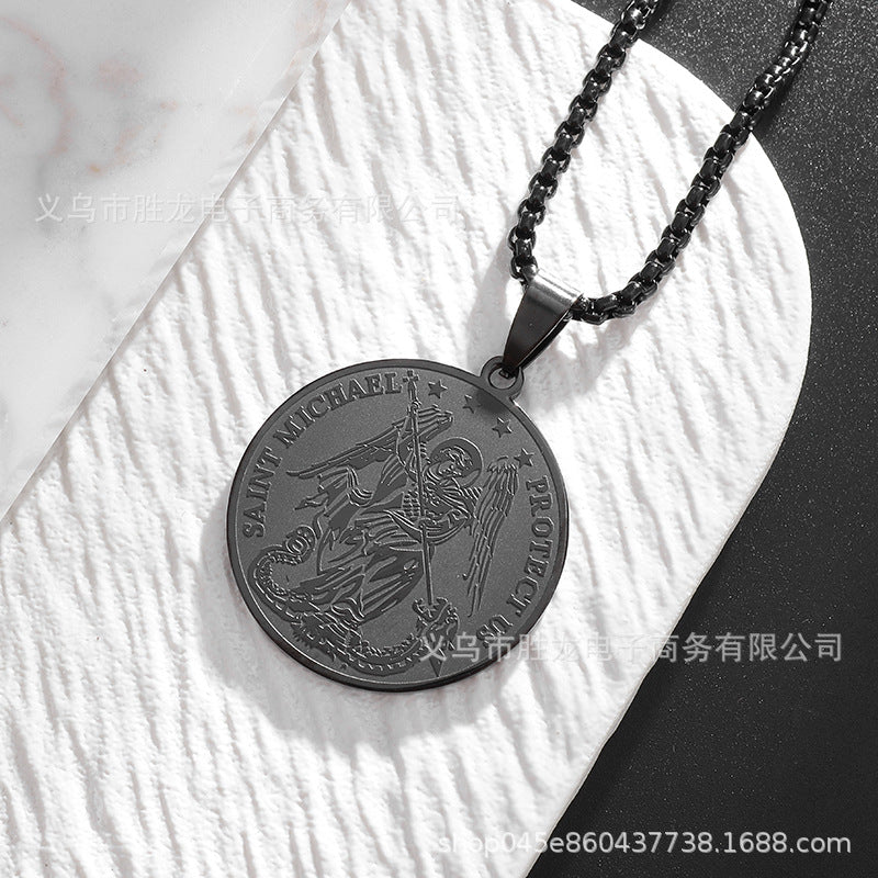 saint Christopher protect us necklace - MERGE.DAY.1.FREESTYLE