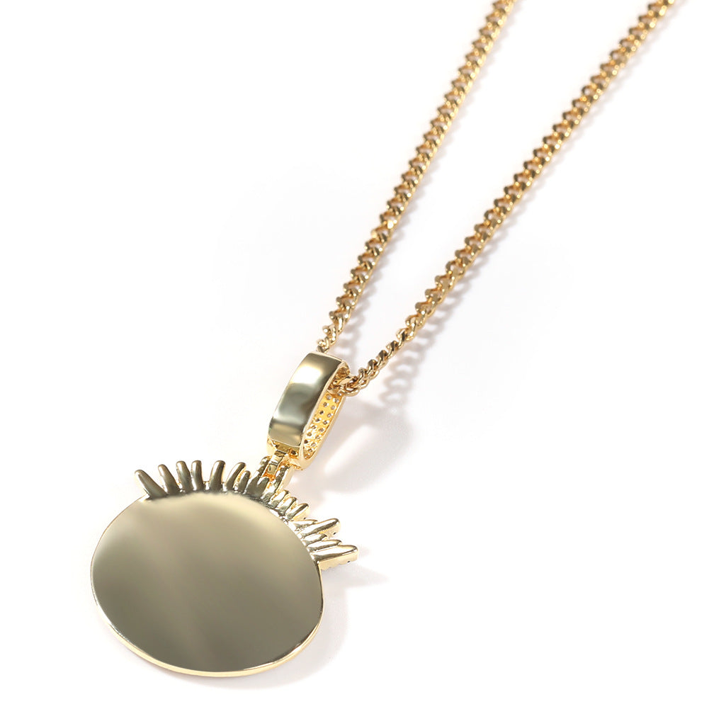Hip-hop cartoon zircon spiky-head avatar necklace - MERGE.DAY.1.FREESTYLE