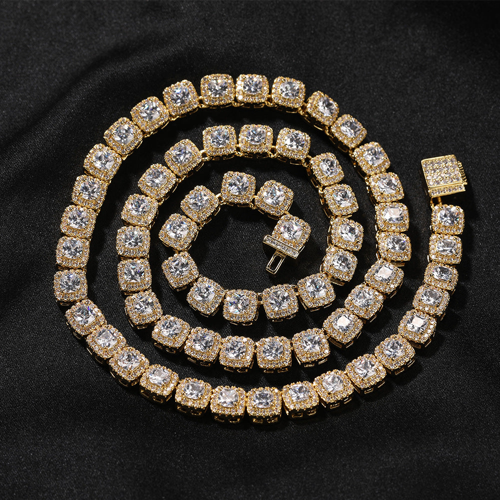 Iced Out Tennis Chain Cubic Zirconia CZ Hip Hop Necklace - MERGE.DAY.1.FREESTYLE
