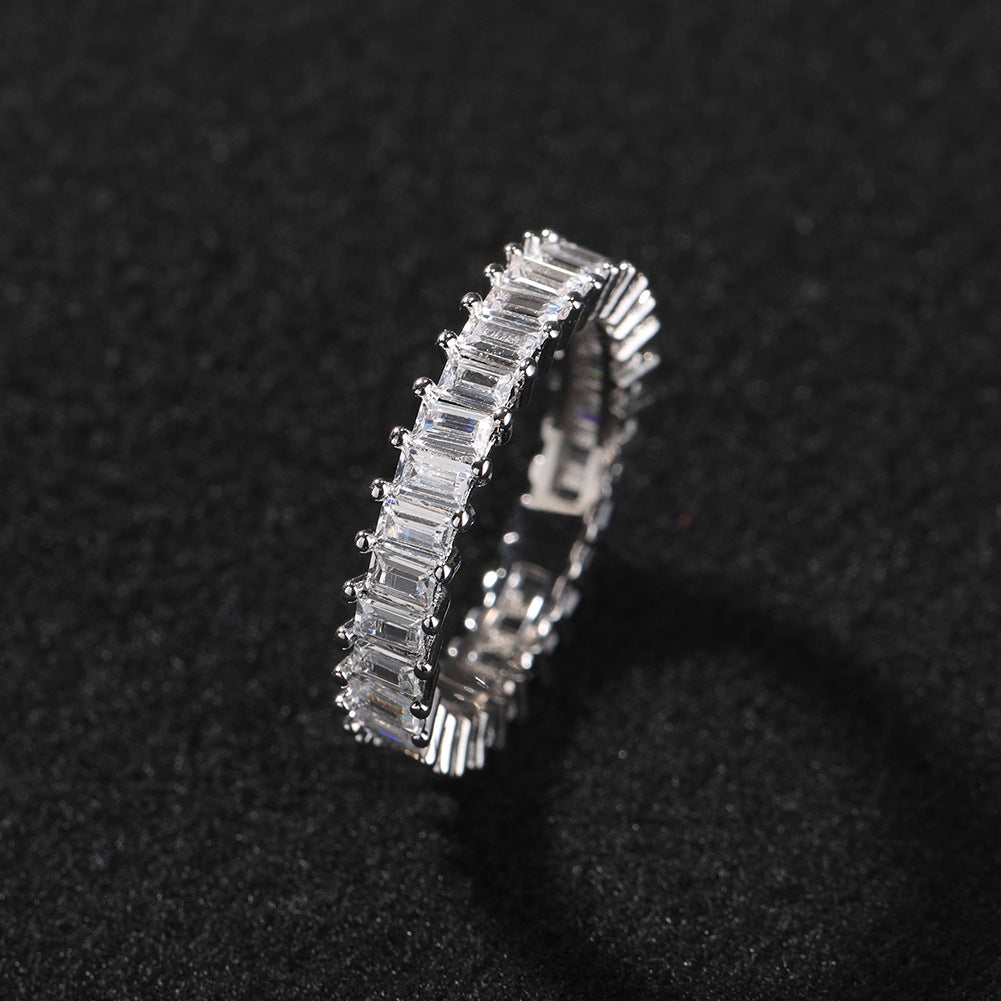 Cool and handsome men's hip-hop diamond-encrusted five-piece ring set - MERGE.DAY.1.FREESTYLE