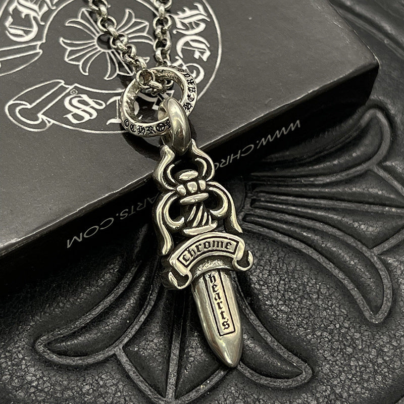 Small Retro Dagger Necklace - MERGE.DAY.1.FREESTYLE