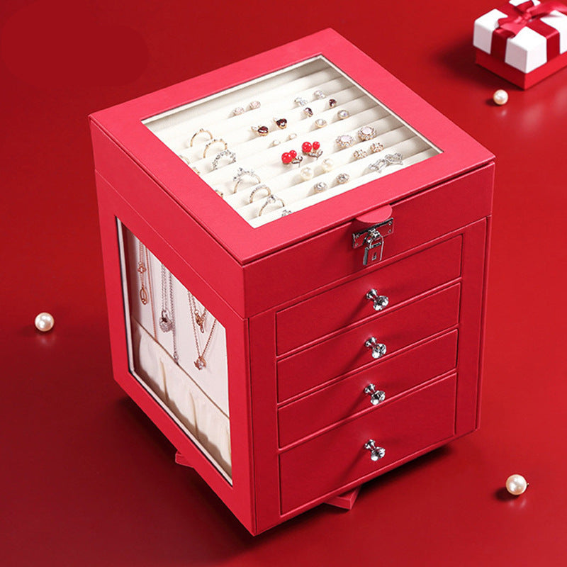 Five-layer detachable transparent rotating drawer jewelry armoire - MERGE.DAY.1.FREESTYLE