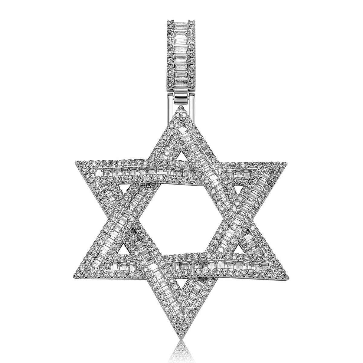 star of david necklace diamond pendant - MERGE.DAY.1.FREESTYLE