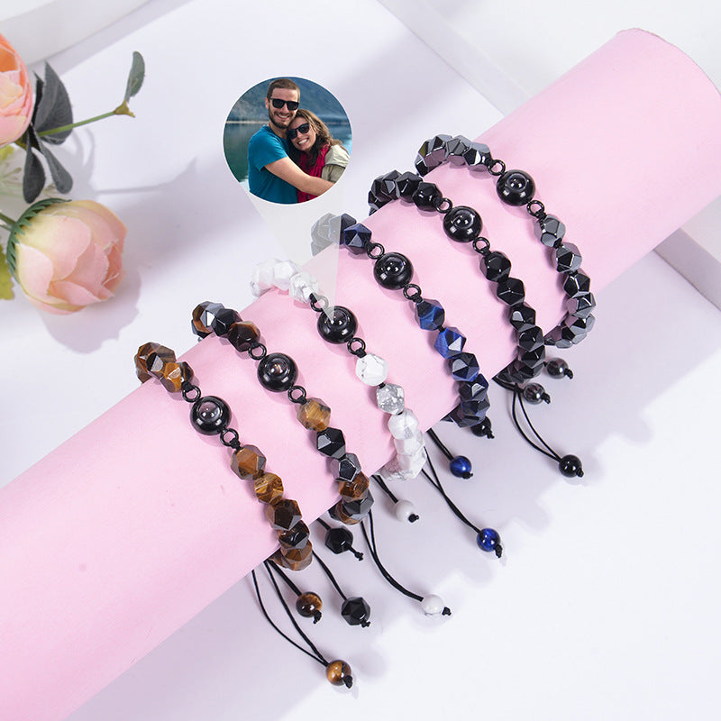 Obsidian Photo projection Customized Bracelet - MERGE.DAY.1.FREESTYLE