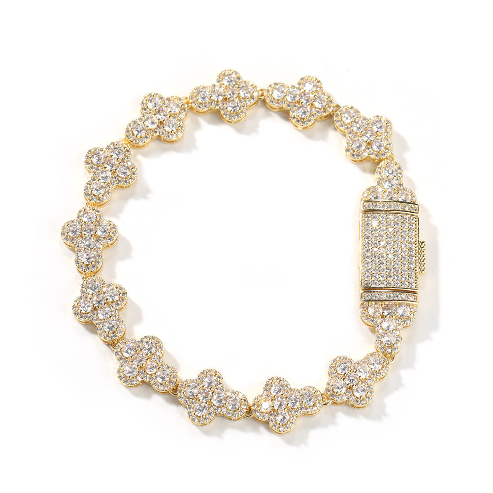 mens gold cross moissanite chain necklace - MERGE.DAY.1.FREESTYLE