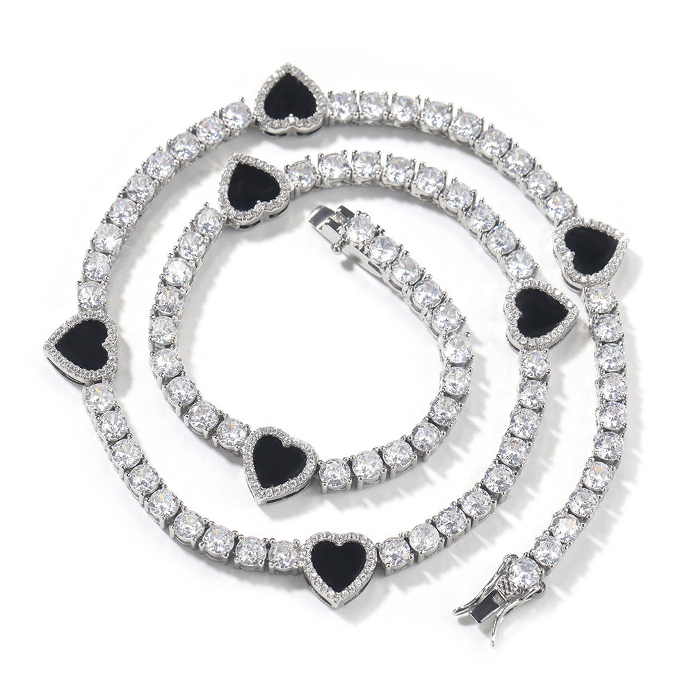 Colorful love tennis chain high-end zircon necklace bracelet - MERGE.DAY.1.FREESTYLE