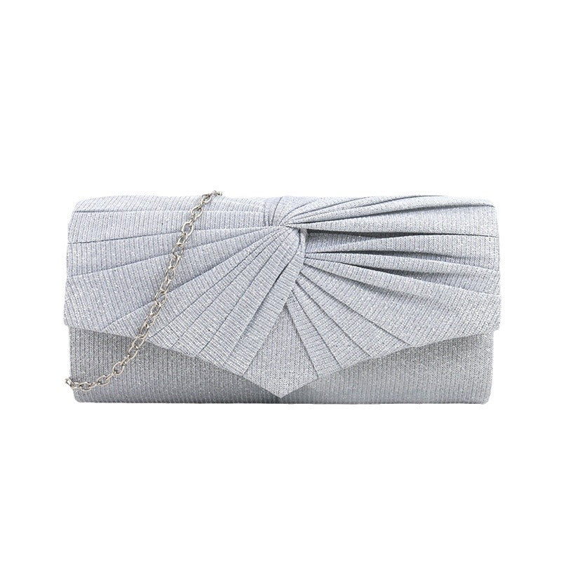 Pleated lace women's bag, solid color Clutch handbag - MERGE.DAY.1.FREESTYLE