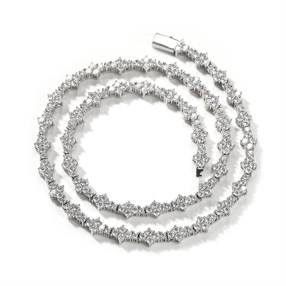 Diamond-studded high-end airplane tennis chain - MERGE.DAY.1.FREESTYLE