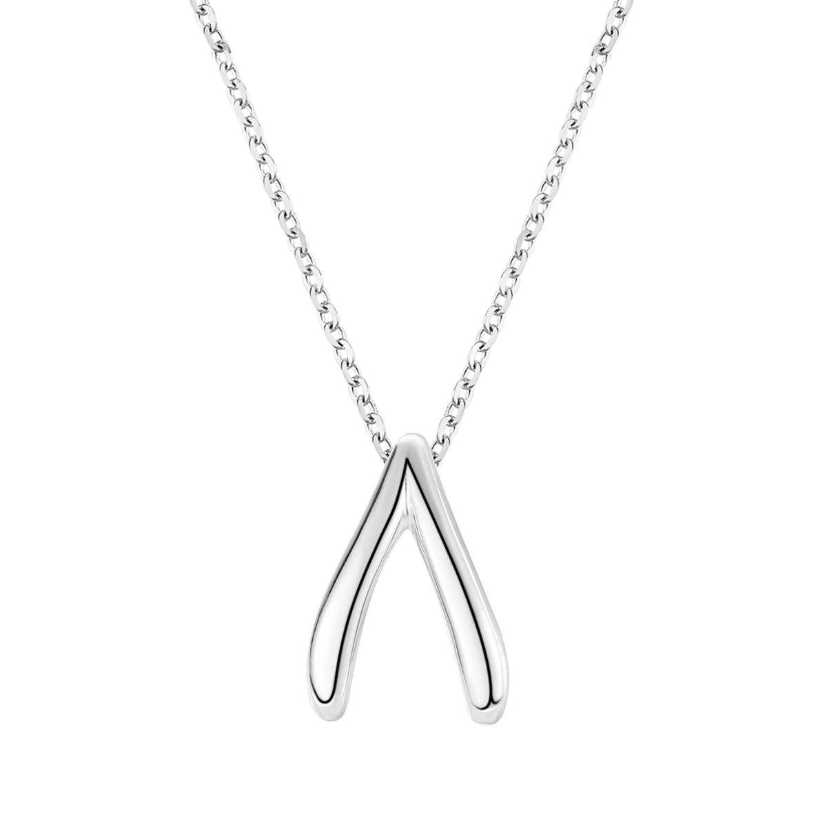 Sterling Silver Wishbone Necklace - MERGE.DAY.1.FREESTYLE