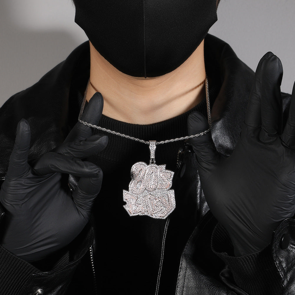 80Sbaby hip-hop diamond necklace - MERGE.DAY.1.FREESTYLE