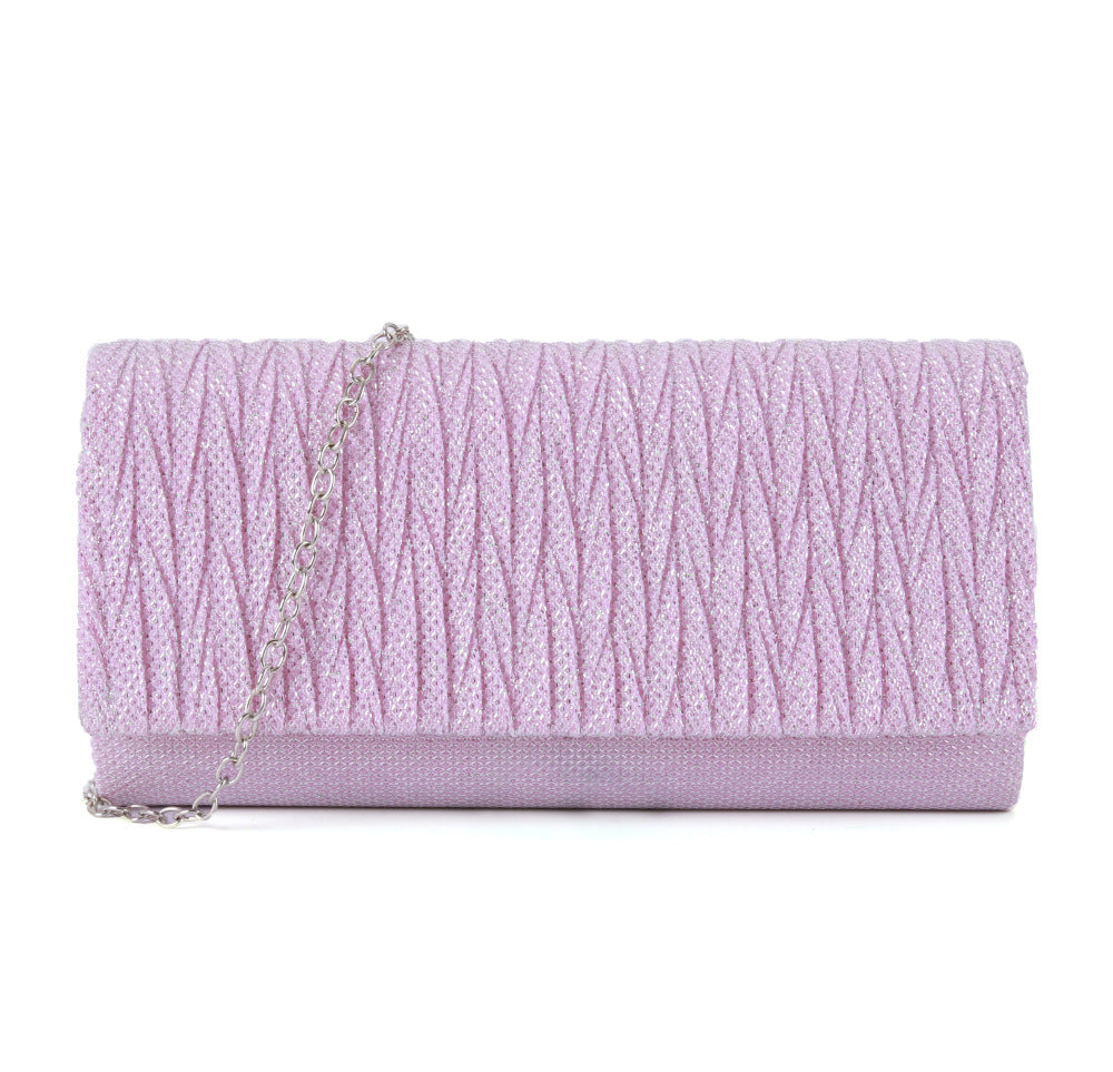 Fantasy shiny pleated clutch bag - MERGE.DAY.1.FREESTYLE