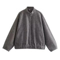 Stand-up collar plain coat - MERGE.DAY.1.FREESTYLE