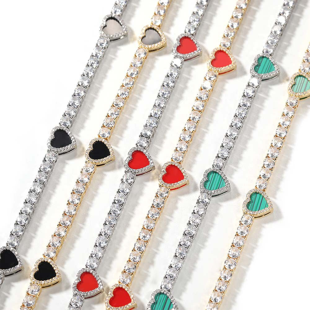 Colorful love tennis chain high-end zircon necklace bracelet - MERGE.DAY.1.FREESTYLE