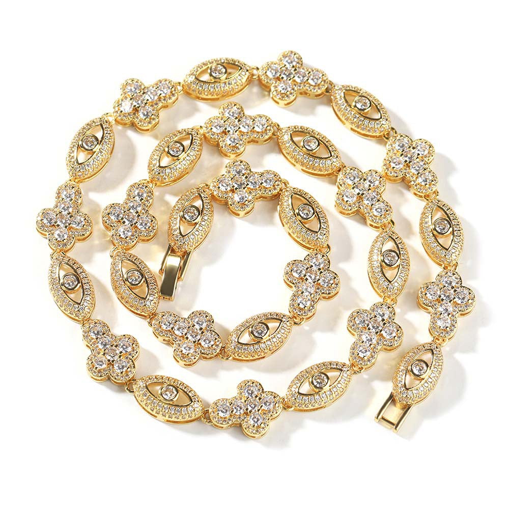Diamond eye cross high-end feeling necklace - MERGE.DAY.1.FREESTYLE