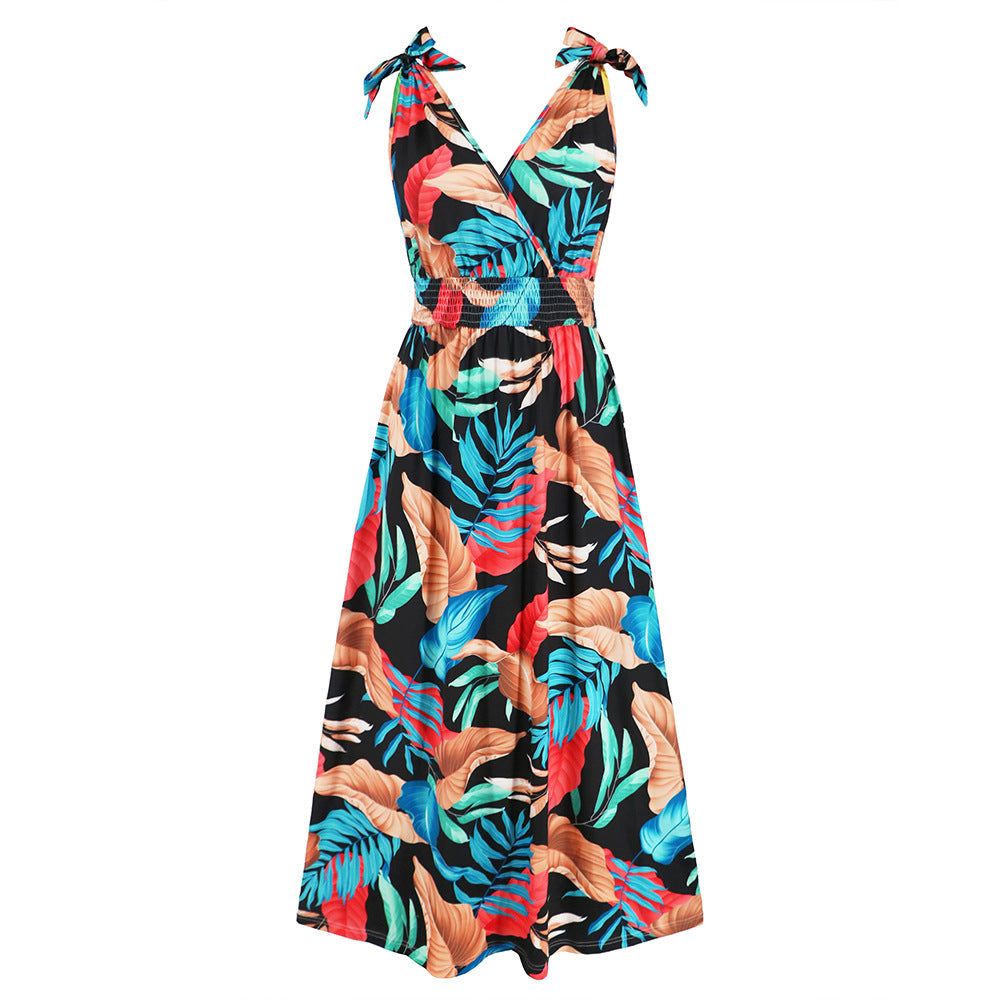 Hawaiian Beach Dress Summer Print Long Skirt Women's Dress - MERGE.DAY.1.FREESTYLE