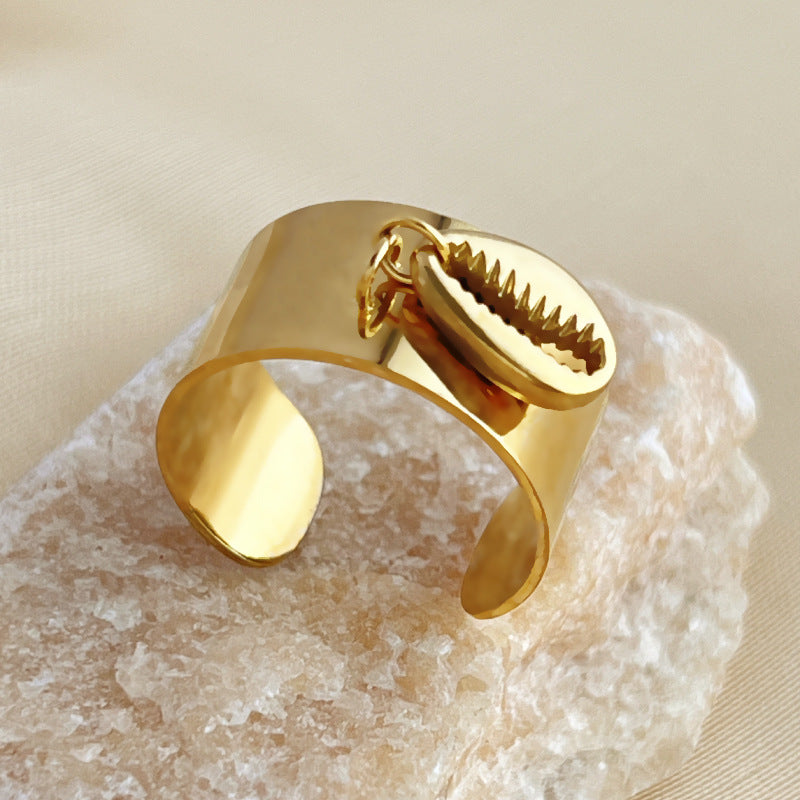 Titanium steel shell open ring - MERGE.DAY.1.FREESTYLE