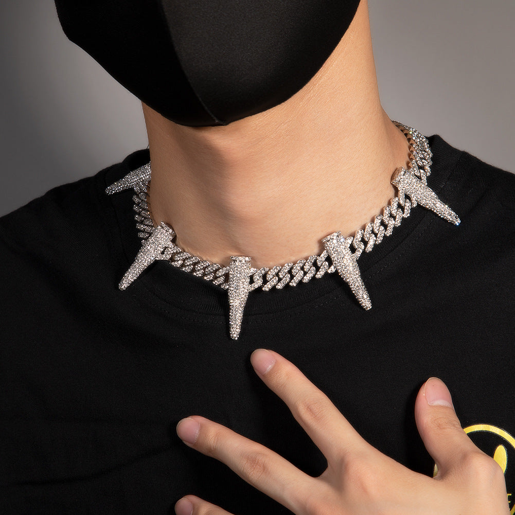 Hip-hop diamond-encrusted black panther necklace - MERGE.DAY.1.FREESTYLE