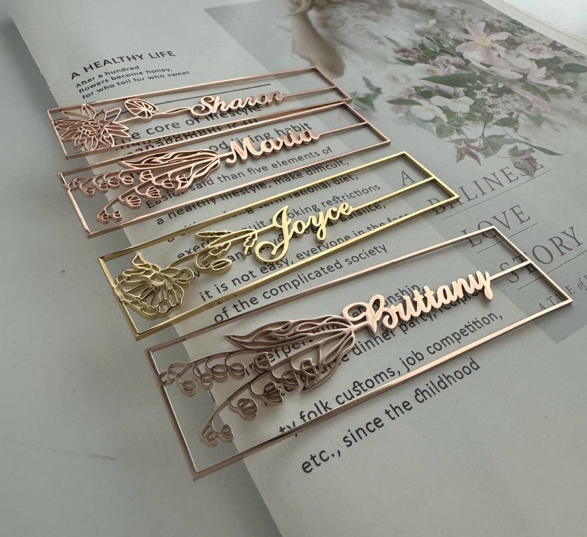 customized birthday flower name bookmark - MERGE.DAY.1.FREESTYLE