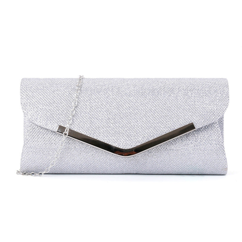 V-shaped metal strip flashing fashion evening bag - MERGE.DAY.1.FREESTYLE