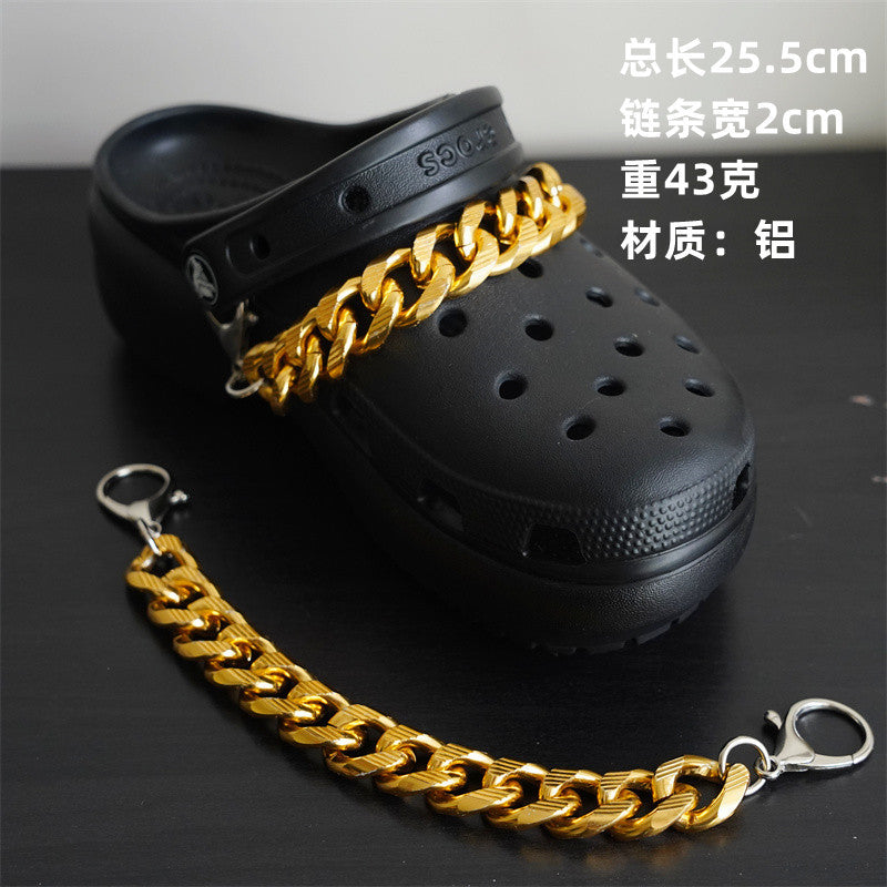 Hole shoe chain cool punk dark multi-layer shoe buckle rivet pearl shoe chain - MERGE.DAY.1.FREESTYLE
