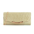 Pleated stitching chain crossbody Clutch Handbag - MERGE.DAY.1.FREESTYLE