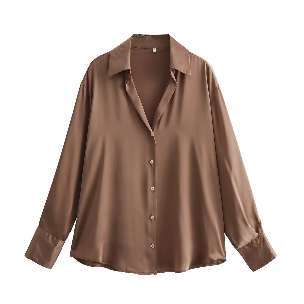 Striped satin long-sleeved shirt - MERGE.DAY.1.FREESTYLE