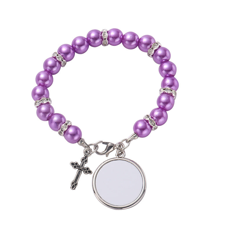 rosary necklace custom picture pendant - MERGE.DAY.1.FREESTYLE