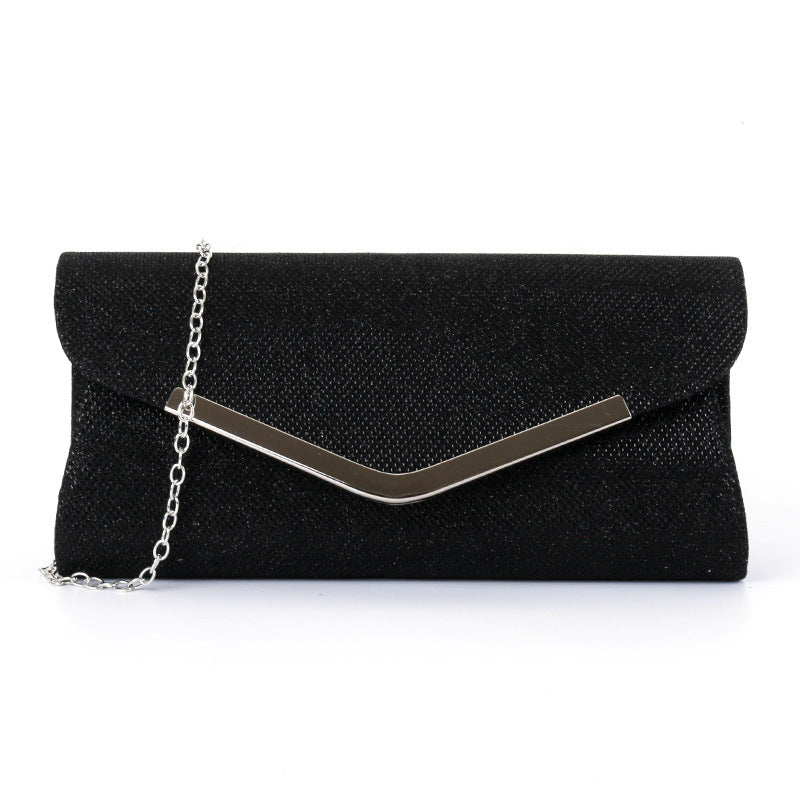 V-shaped metal strip flashing fashion evening bag - MERGE.DAY.1.FREESTYLE