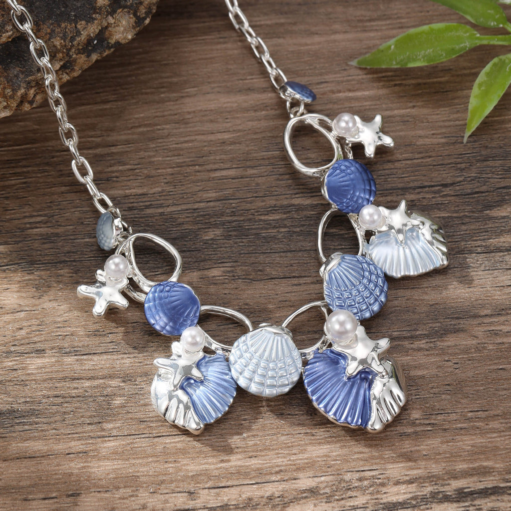 starfish necklace color oil painting shell necklace - MERGE.DAY.1.FREESTYLE