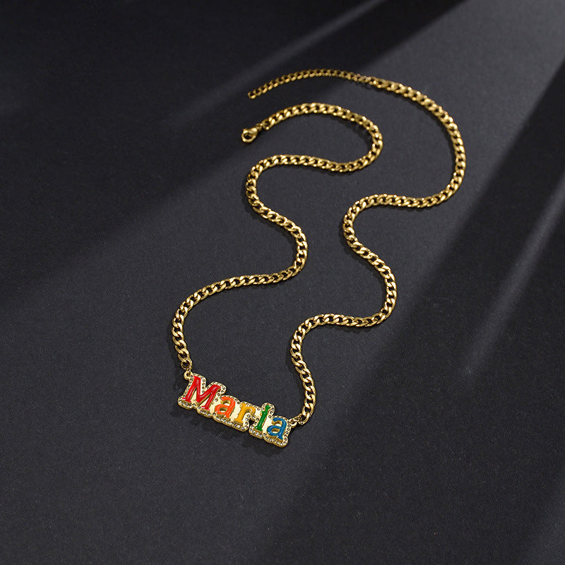 Welding dripping name necklace - MERGE.DAY.1.FREESTYLE