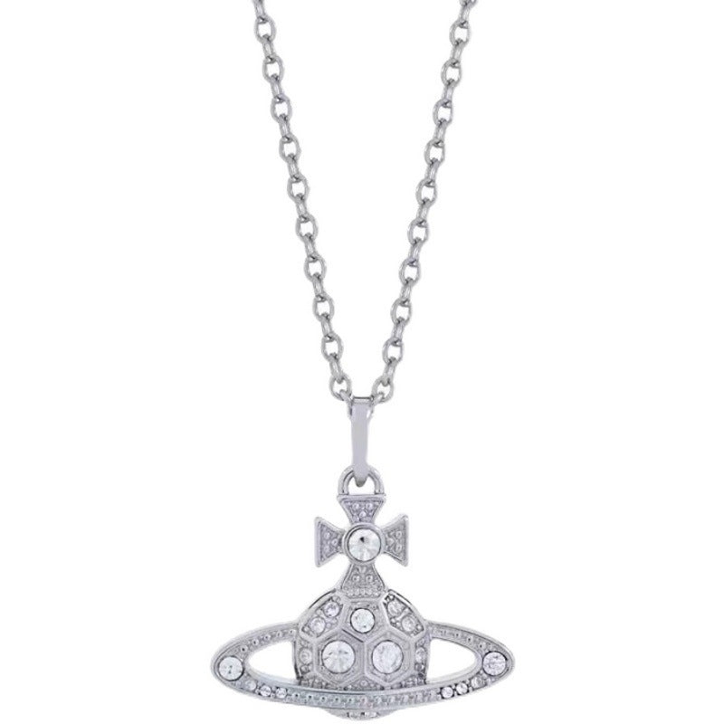 Saturn full diamond necklace clavicle chain - MERGE.DAY.1.FREESTYLE