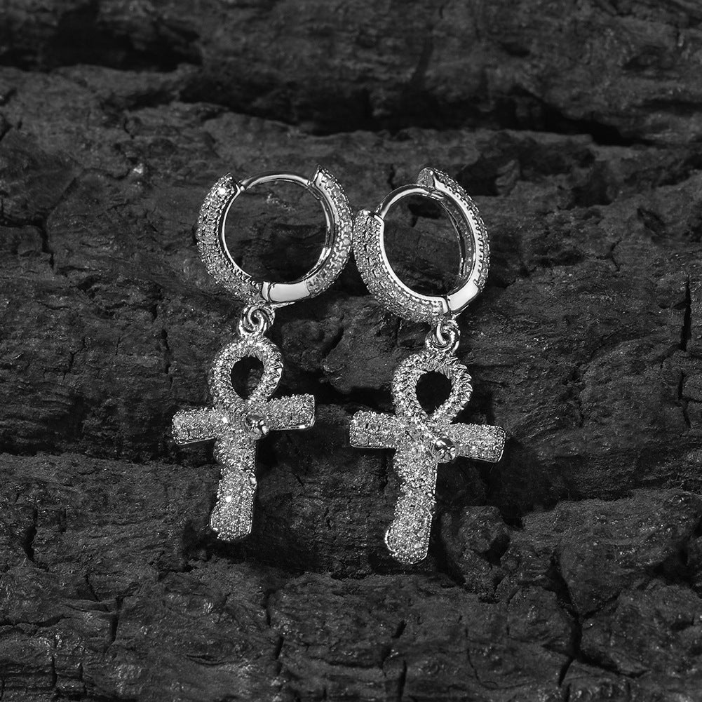 Hip-hop Anhe snake zircon earrings - MERGE.DAY.1.FREESTYLE