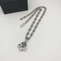 Retro personalized anchor scout flower pendant cross chain necklace - MERGE.DAY.1.FREESTYLE