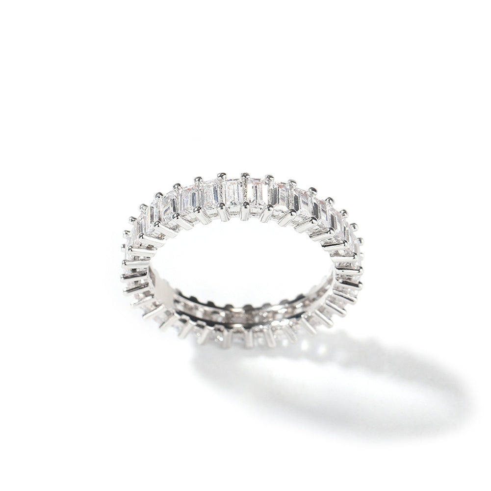Cool and handsome men's hip-hop diamond-encrusted five-piece ring set - MERGE.DAY.1.FREESTYLE
