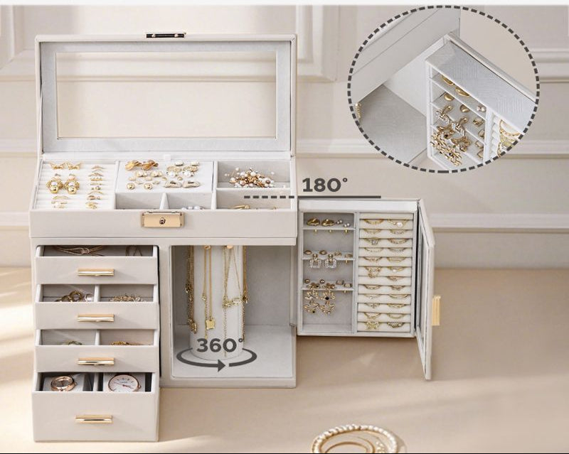 Transparent window leather jewelry armoire - MERGE.DAY.1.FREESTYLE