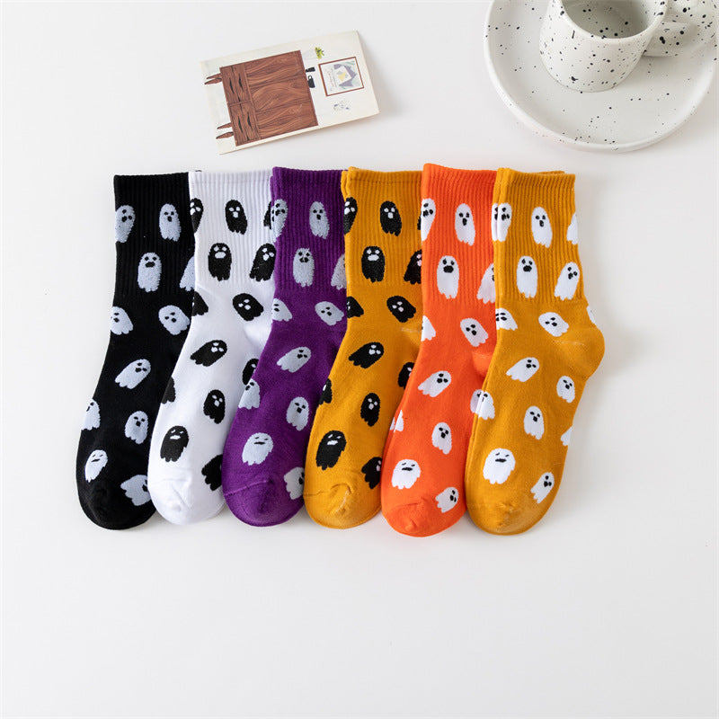 Halloween ghost middle-tube socks - MERGE.DAY.1.FREESTYLE