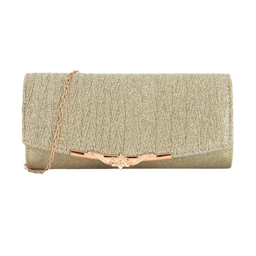 Metal veil pleated Clutch bag evening bag - MERGE.DAY.1.FREESTYLE