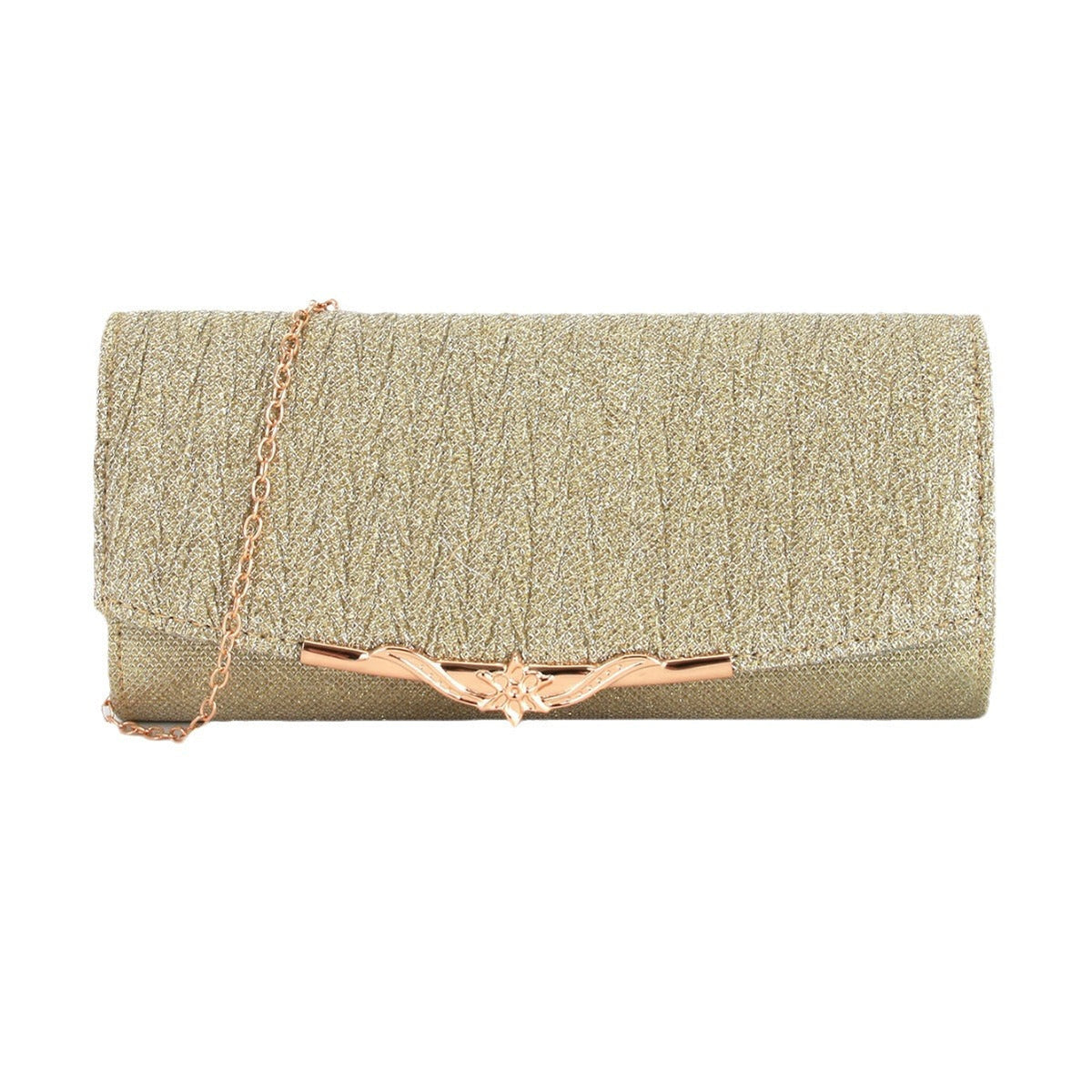 Metal veil pleated Clutch bag evening bag - MERGE.DAY.1.FREESTYLE