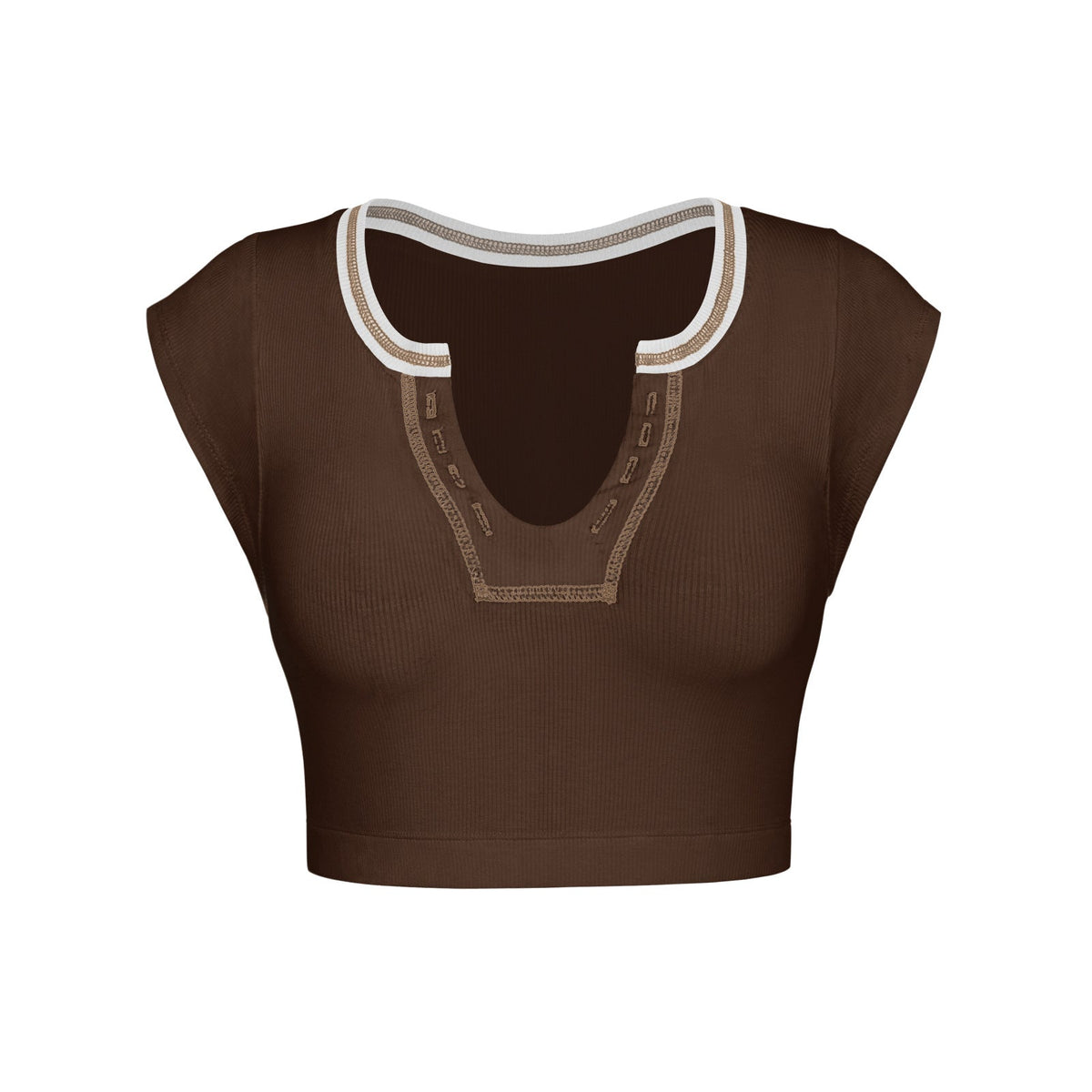 Slim Fit Ultra Short Sexy Spicy Girls Top Knitted Thread T-shirt - MERGE.DAY.1.FREESTYLE