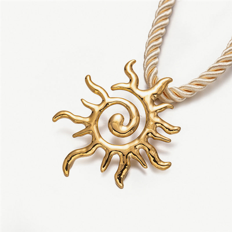 starfish necklace conch sun thick rope necklace - MERGE.DAY.1.FREESTYLE