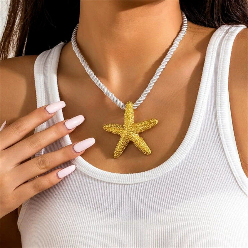 starfish necklace beach summer holiday earrings necklace - MERGE.DAY.1.FREESTYLE