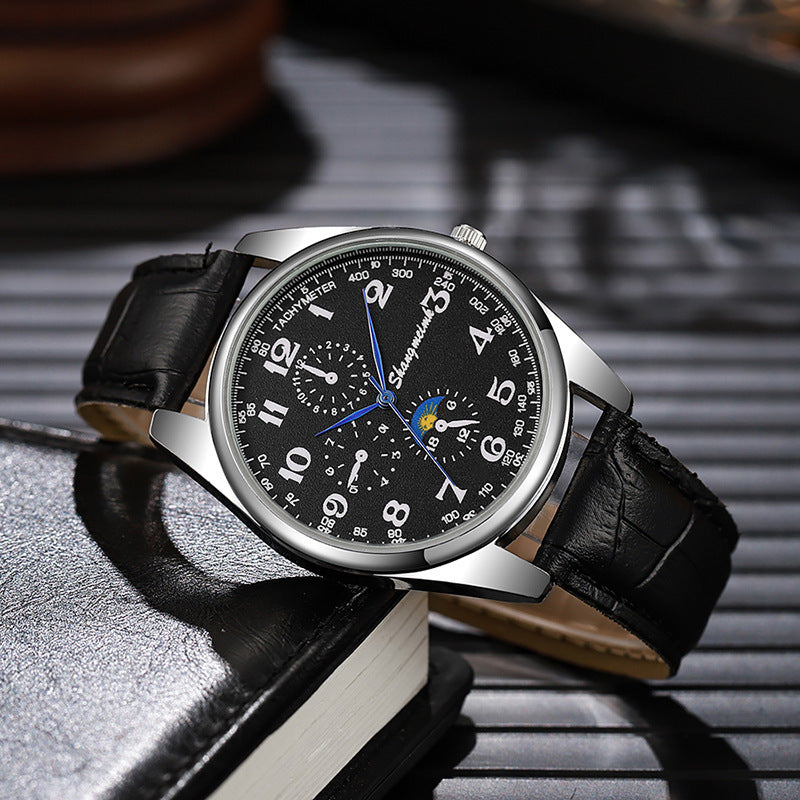 Leather strap quartz business watches - MERGE.DAY.1.FREESTYLE
