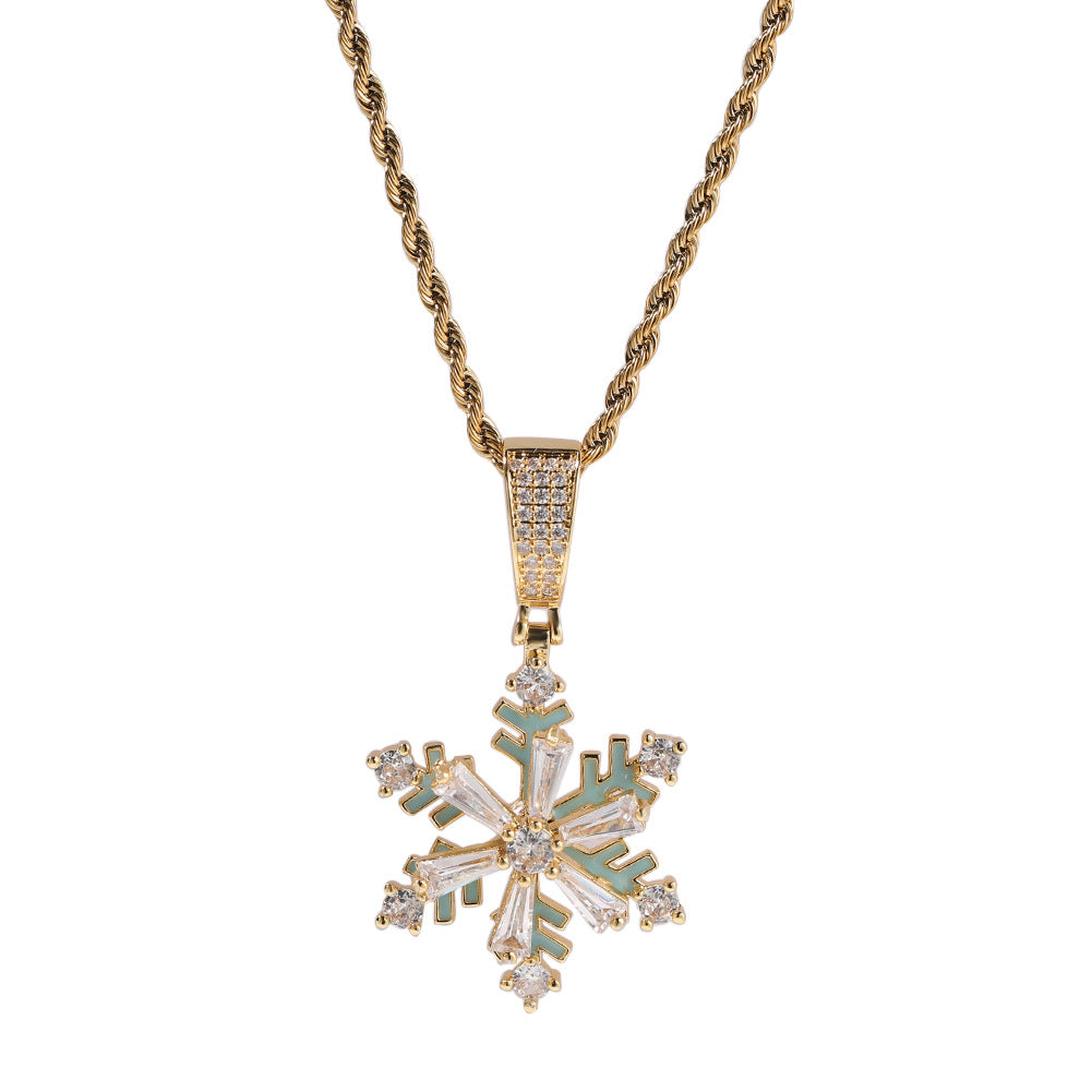 Winter rotating snowflake luminous oil drop pendant - MERGE.DAY.1.FREESTYLE