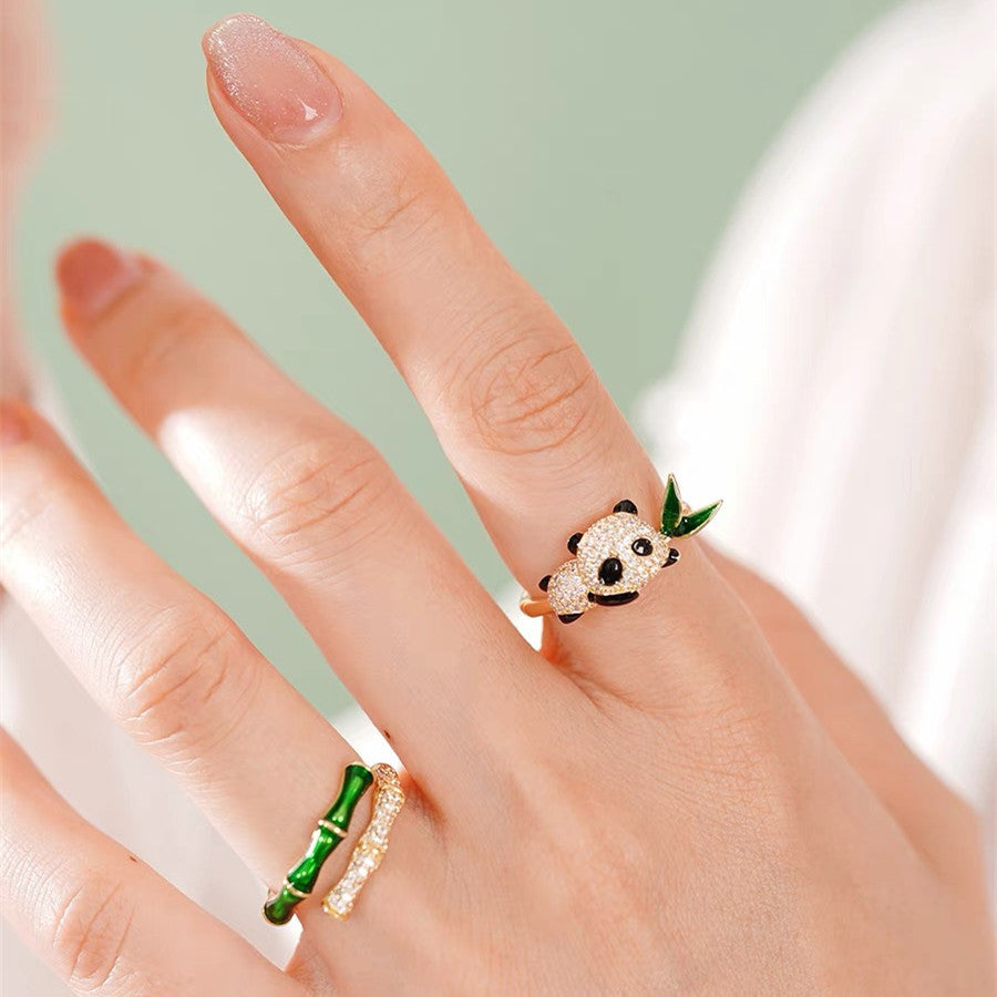 Cute panda bamboo ring girlfriends gift - MERGE.DAY.1.FREESTYLE